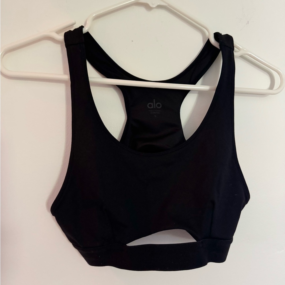 Alo Women's Black Racerback Sports Bra